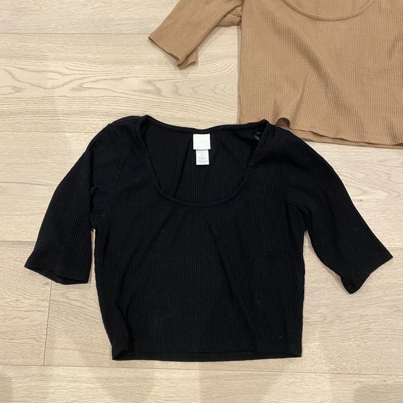 Black and Khaki crop top - Picture 3 of 4